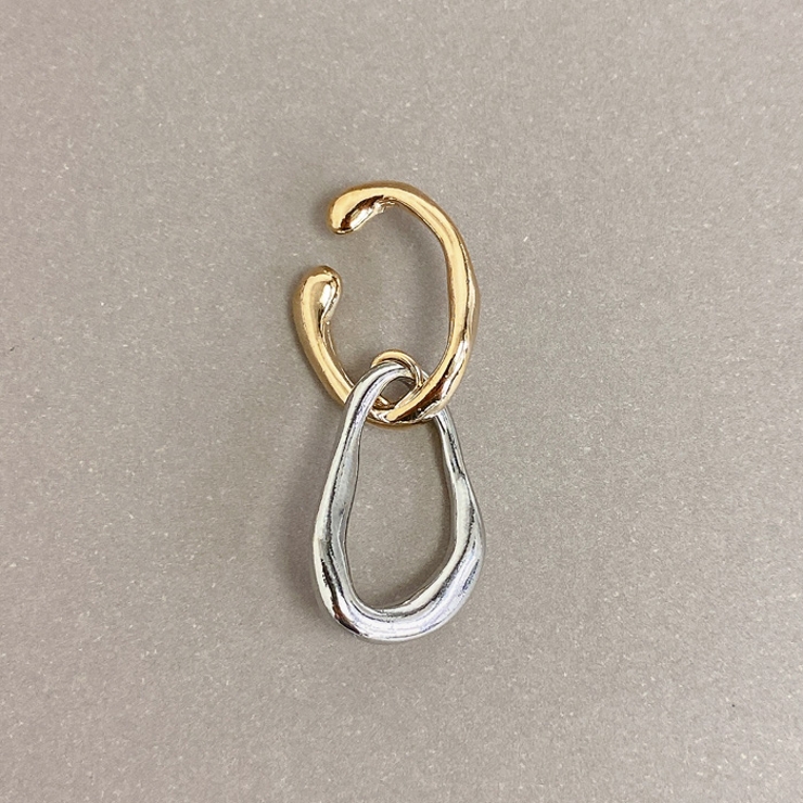 バイカラー | ニュアンスツインリングイヤーカフ 片耳用 軟骨ピアス | FACION