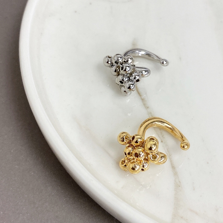 バブルメタルイヤーカフ 片耳用 軟骨ピアス | FACION | 詳細画像2 