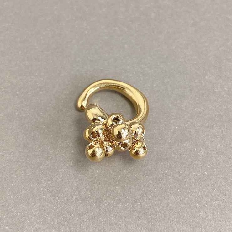 ゴールド | バブルメタルイヤーカフ 片耳用 軟骨ピアス | FACION