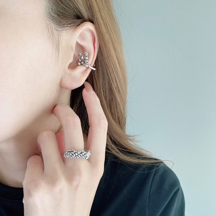 バブルメタルイヤーカフ 片耳用 軟骨ピアス | FACION | 詳細画像6 