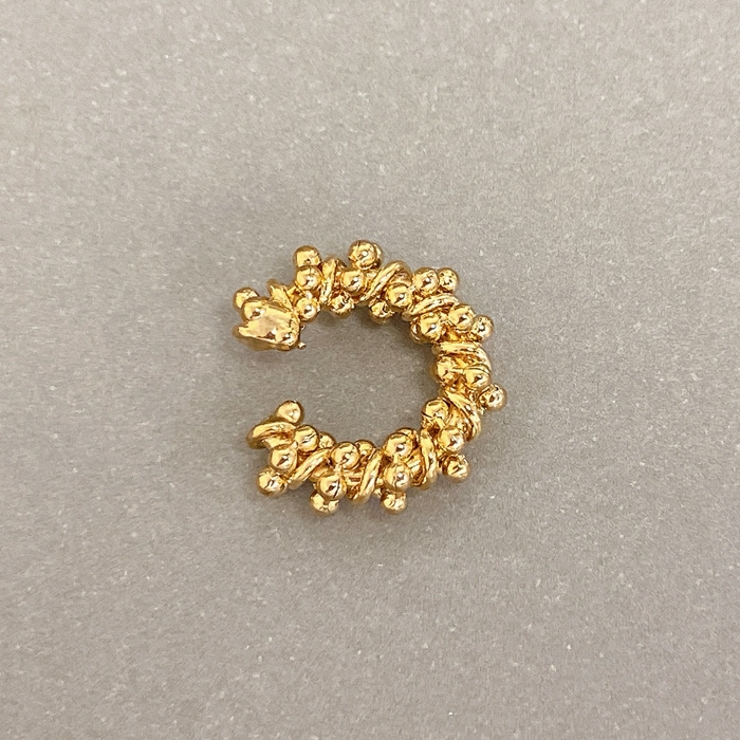 ゴールド | 片耳用 ランダムボールイヤーカフ 軟骨ピアス | FACION