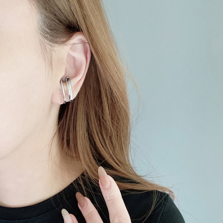 ダブルラインメタルイヤーカフ 片耳用 軟骨ピアス | FACION | 詳細画像5