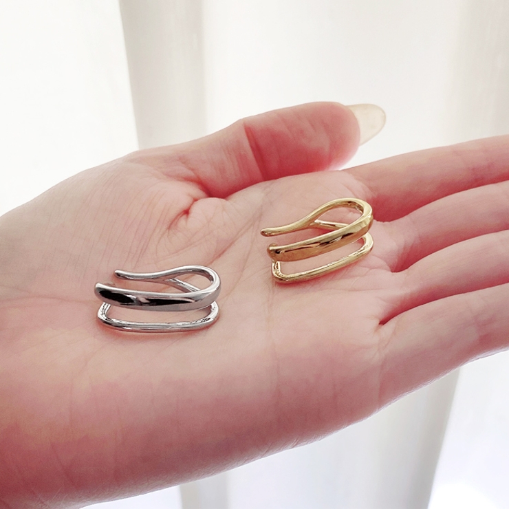 ダブルラインメタルイヤーカフ 片耳用 軟骨ピアス | FACION | 詳細画像9