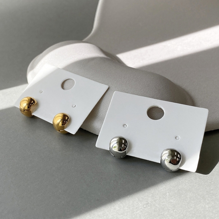ミニメタルボールステンレスワンタッチピアス アレルギー対応 つけっぱなし | FACION | 詳細画像2 