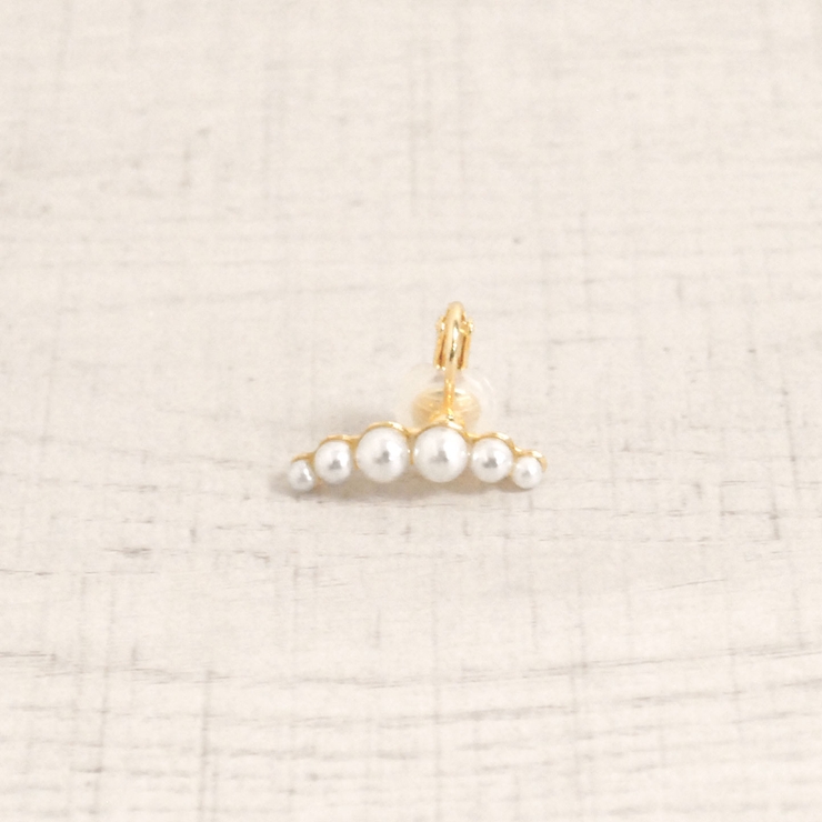 片耳用 ムーンパールクリップ式イヤーカフ 軟骨ピアスイヤリングゴールド | FACION | 詳細画像2 