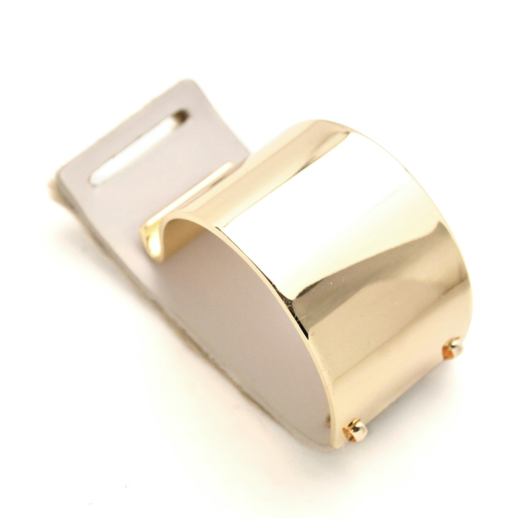 メタルカーブプレートファーブレスレット バングル フェイクファー | FACION | 詳細画像10 