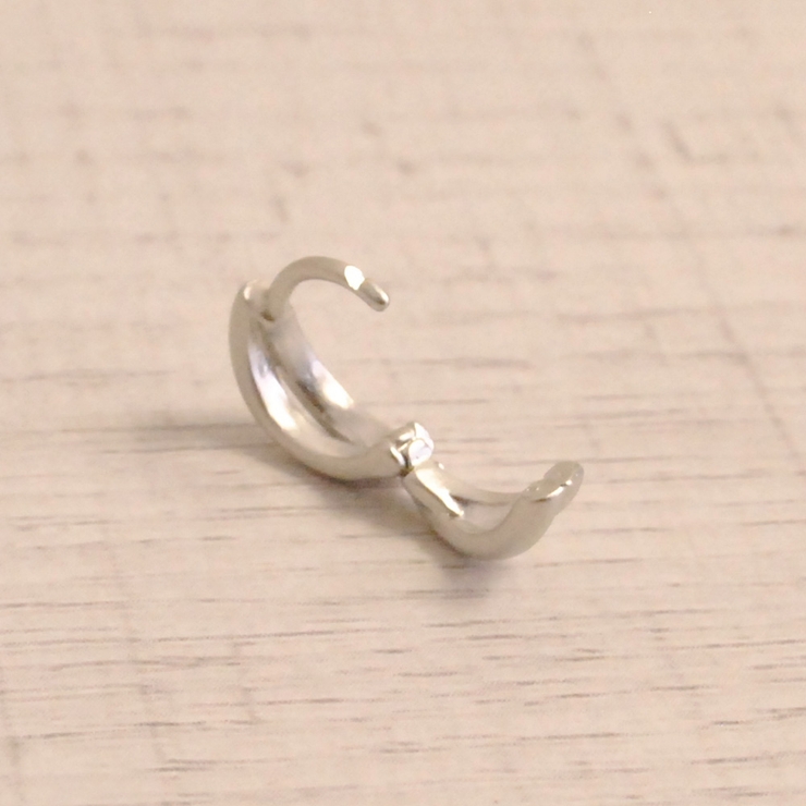 2連ミニフープワンタッチピアス開閉式シルバー ゴールド プチプラ韓国 | FACION | 詳細画像3 