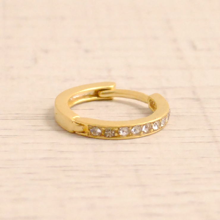 ストーンラインフープワンタッチピアス 開閉式 マット | FACION | 詳細画像4 