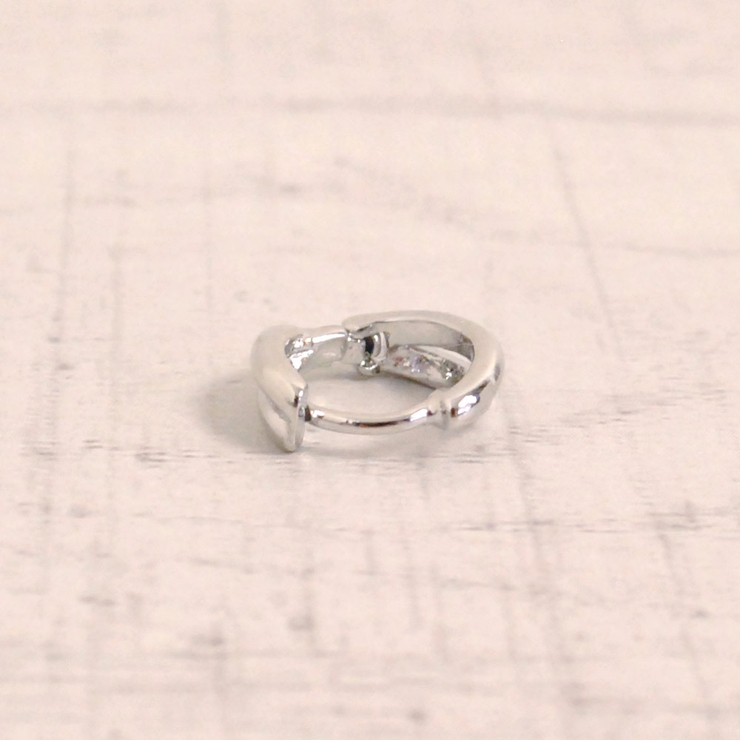 ツイスト2連フープワンタッチピアス プチプラ開閉式シルバーゴールド | FACION | 詳細画像5 