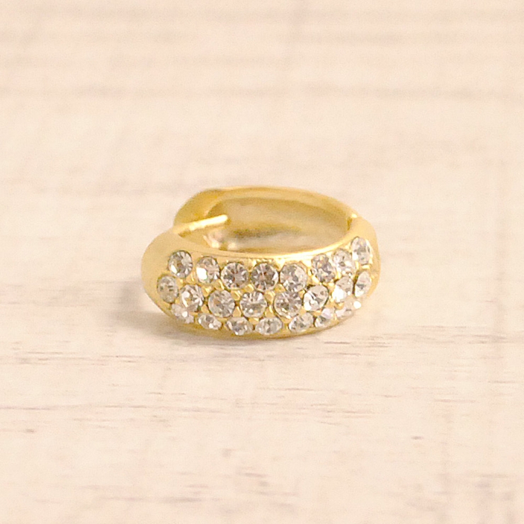 パヴェストーンフープワンタッチピアス 開閉式 シルバー | FACION | 詳細画像2 