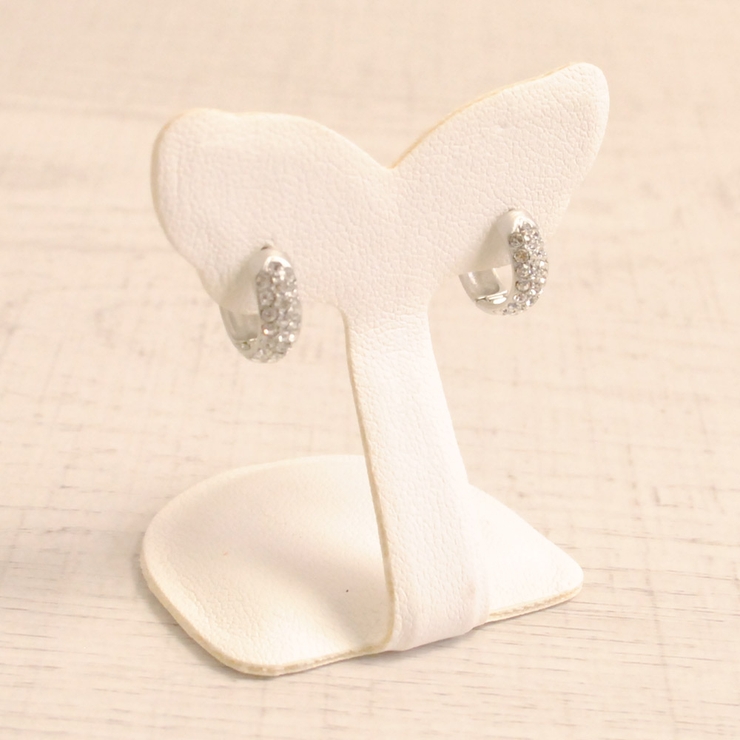 パヴェストーンフープワンタッチピアス 開閉式 シルバー | FACION | 詳細画像5 