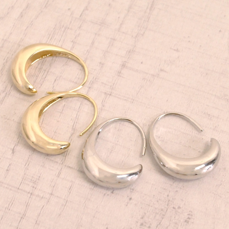 ドロップメタルフープピアス カーブ インパクト | FACION | 詳細画像1 