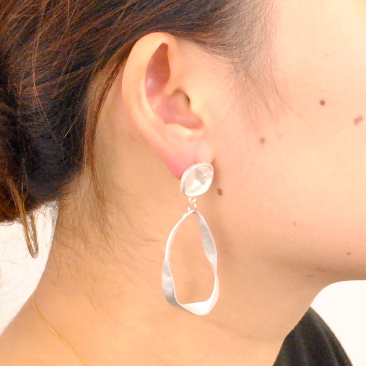 変形フレームソフトメタルピアス シルバー ゴールド | FACION | 詳細画像9 