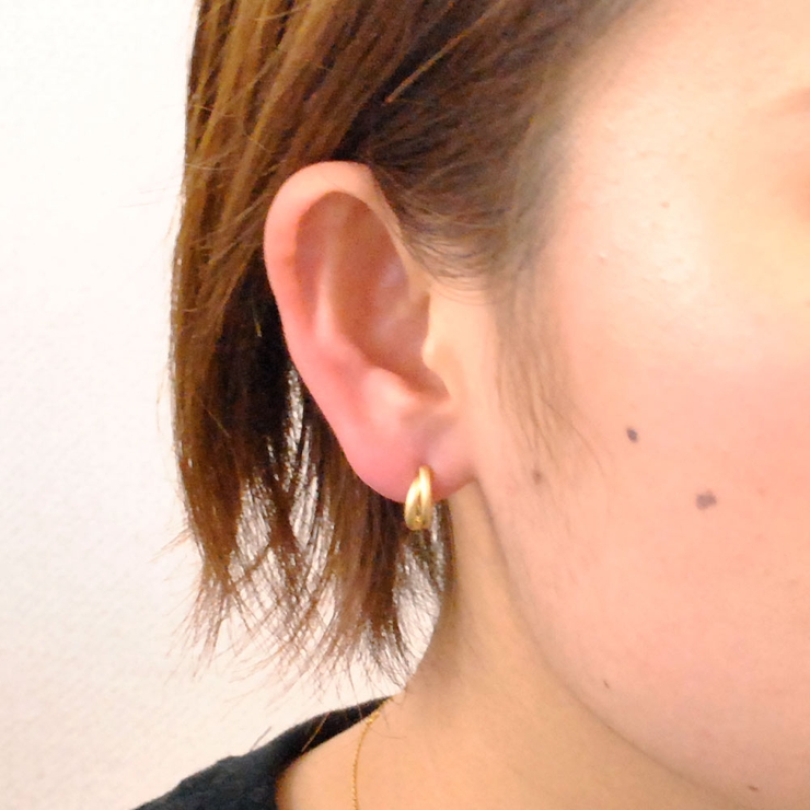 2連ミニフープワンタッチピアス開閉式シルバー ゴールド プチプラ韓国 | FACION | 詳細画像8 