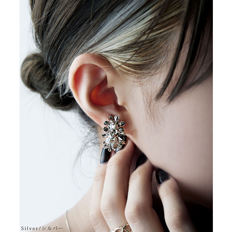 【fashion letter/ファッションレター】Fashion Letter etoll. エトル フラワーブーケイヤリング アクセ アクセサリー イヤリング 花 フラワー 花束 ブーケ ゴールド シルバー 小ぶり オケージョン 二次会 結婚式 パーティー カジュアル モチーフ 通販 服 シル