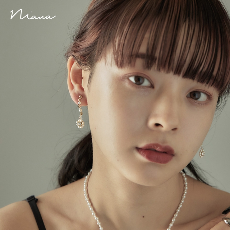 niana ニアナ フラワーモチーフパールイヤリング | Fashion Letter | 詳細画像1 