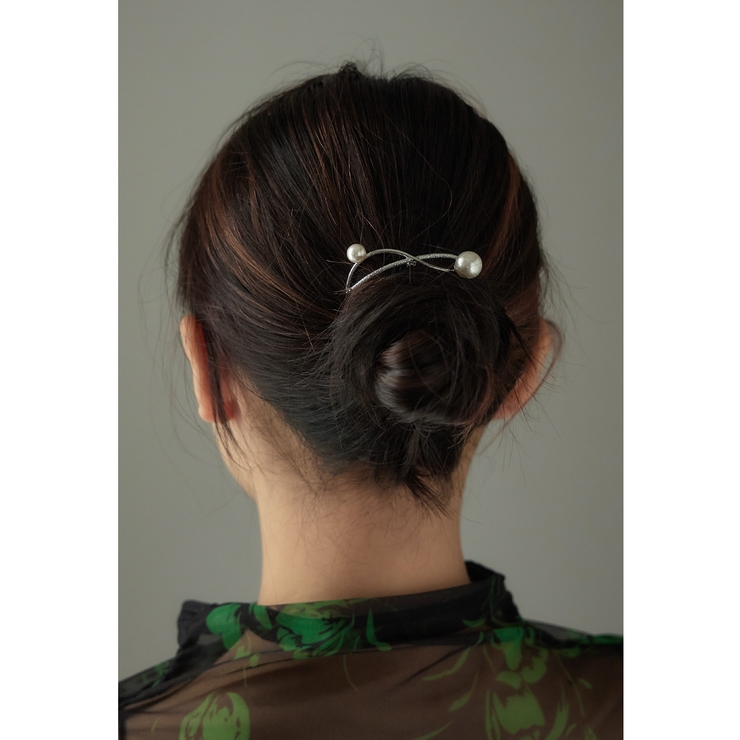 niana ニアナ パールメタルリボンヘアカフ | Fashion Letter | 詳細画像3 