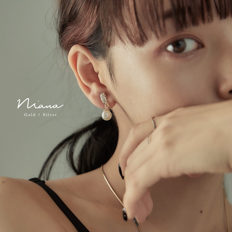 niana ニアナ ビジューフープパールイヤリング | Fashion Letter | 詳細画像1 