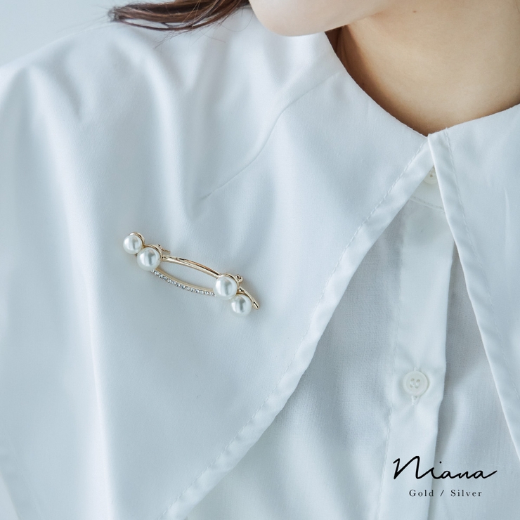 niana ニアナ ラインストーンパールブローチ | Fashion Letter | 詳細画像1 