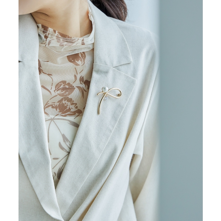 niana ニアナ シンプルラインパールブローチ | Fashion Letter | 詳細画像4 