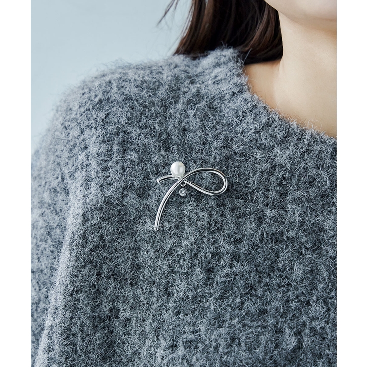 niana ニアナ シンプルラインパールブローチ | Fashion Letter | 詳細画像7 