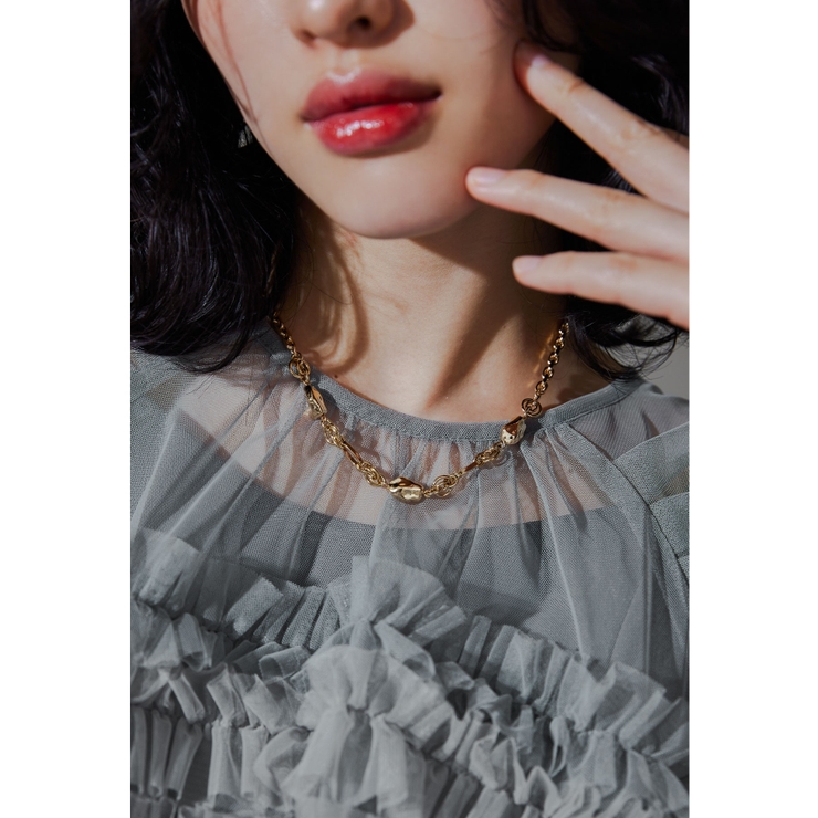 ゴールド | niana ニアナ メタルショートネックレス | Fashion Letter