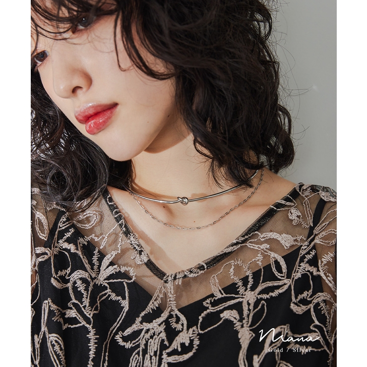 niana ニアナ メタルチョーカーネックレス | Fashion Letter | 詳細画像1 