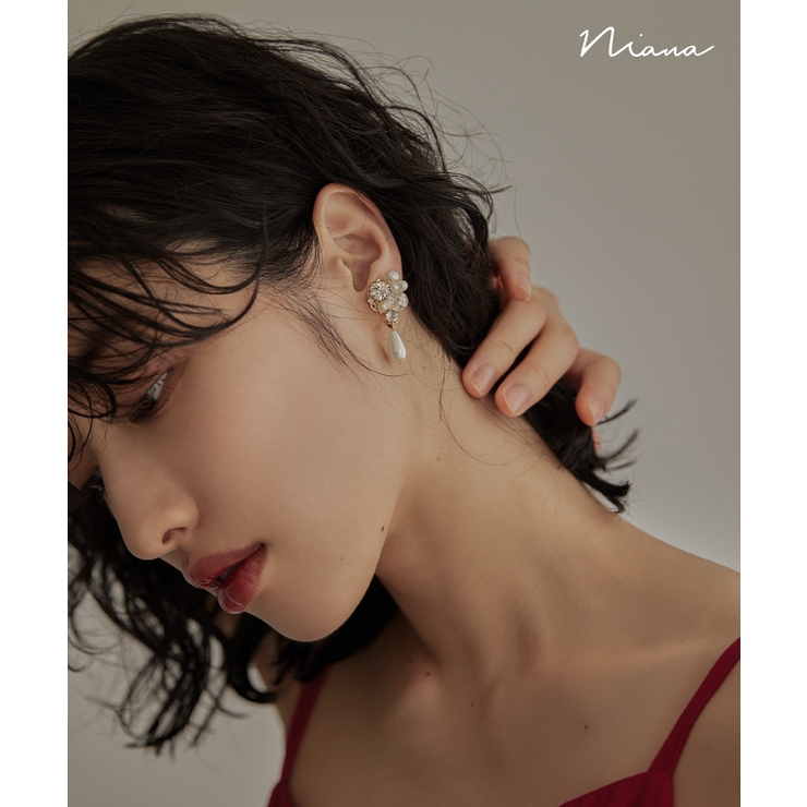 niana ニアナ ビジューパールイヤリング | Fashion Letter | 詳細画像1 