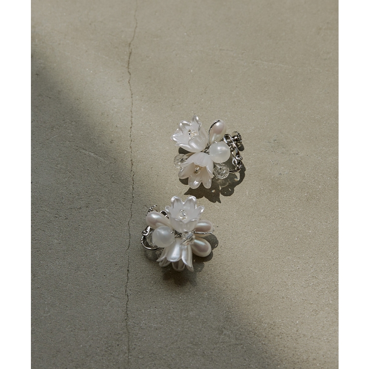 niana ニアナ フラワーモチーフパールイヤリング | Fashion Letter | 詳細画像6 