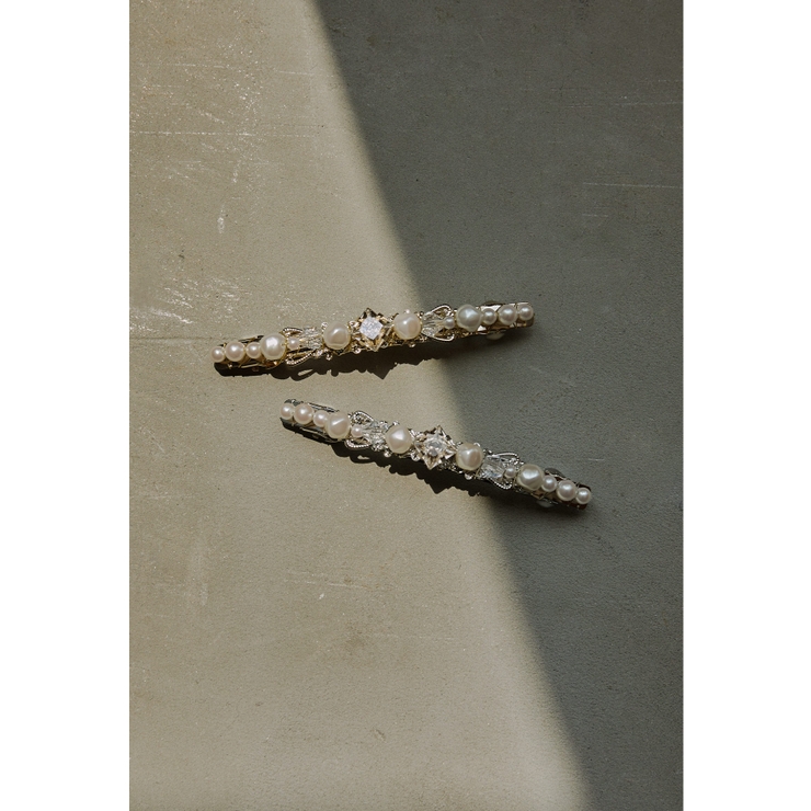 ゴールド | niana ニアナ パールビジューバレッタ | Fashion Letter