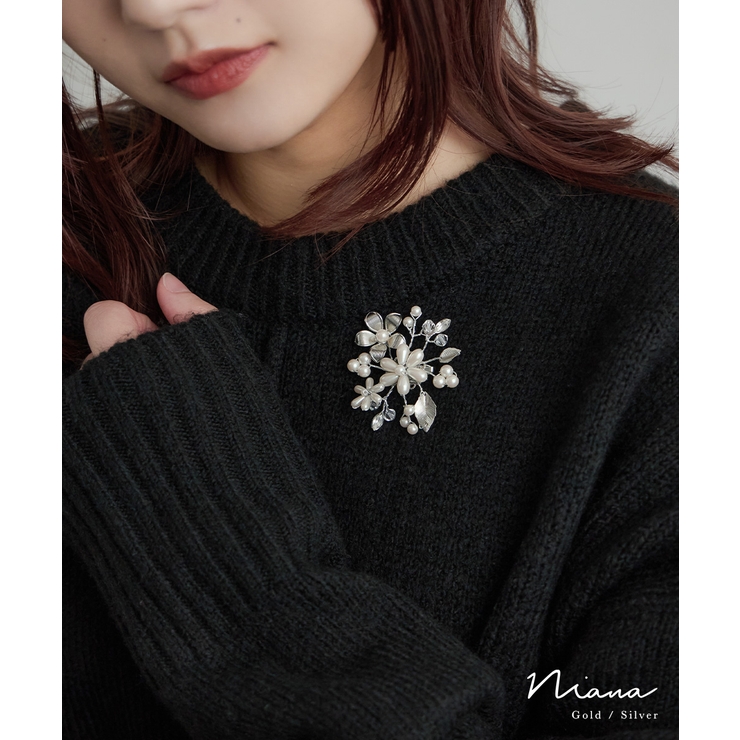 niana ニアナ メタルフラワーブローチ | Fashion Letter | 詳細画像1 