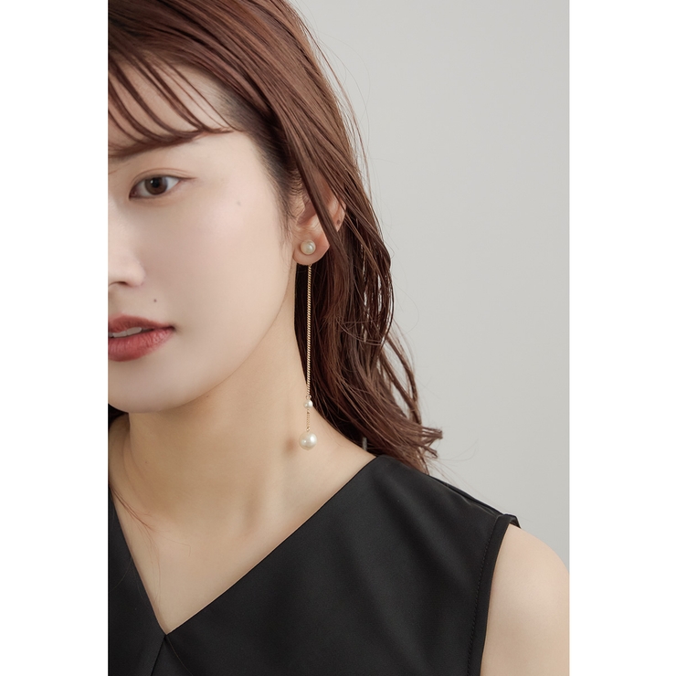 niana ニアナ パールチェーンロングピアス | Fashion Letter | 詳細画像6 
