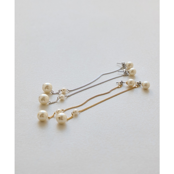 niana ニアナ パールチェーンロングピアス | Fashion Letter | 詳細画像7 