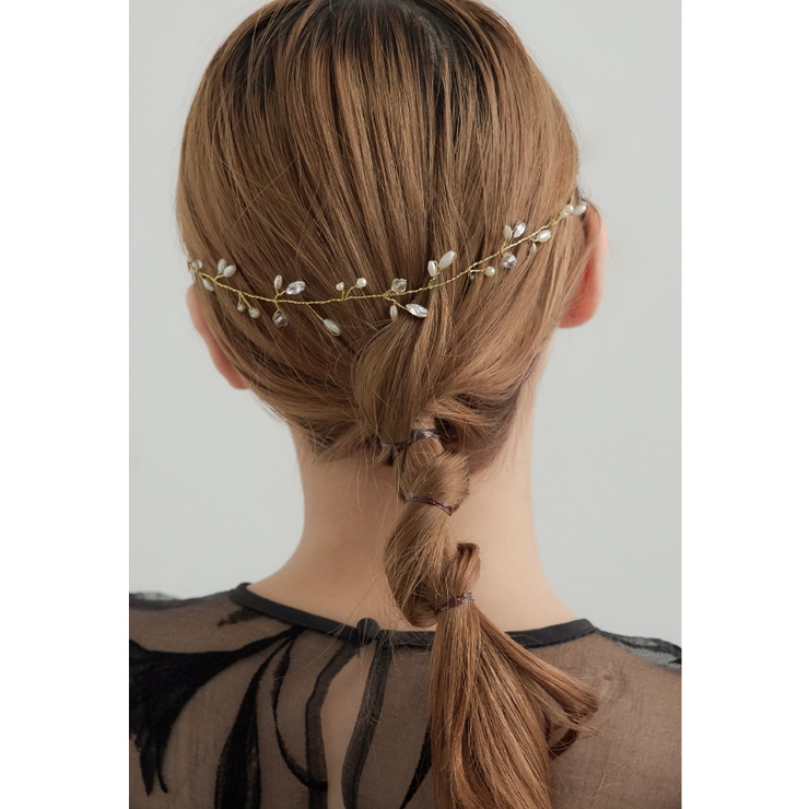 ゴールド | niana ニアナ リーフモチーフパールヘッドドレス | Fashion Letter