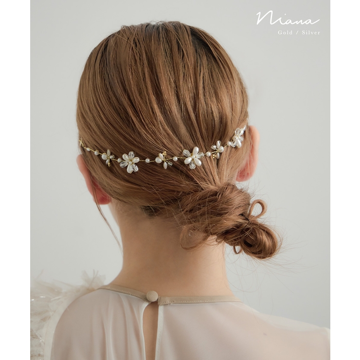 niana ニアナ パールビジューフラワーヘッドドレス | Fashion Letter | 詳細画像1 
