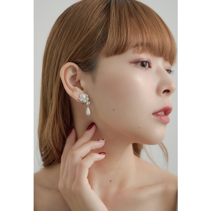 シルバー | niana ニアナ ドロップパールイヤリング | Fashion Letter