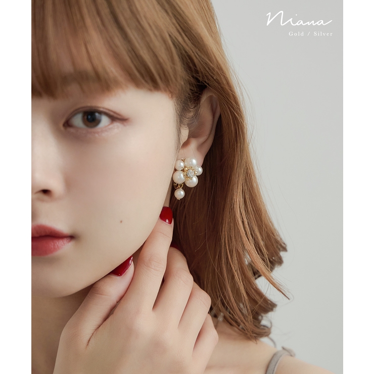 niana ニアナ フラワーパールイヤリング | Fashion Letter | 詳細画像1 