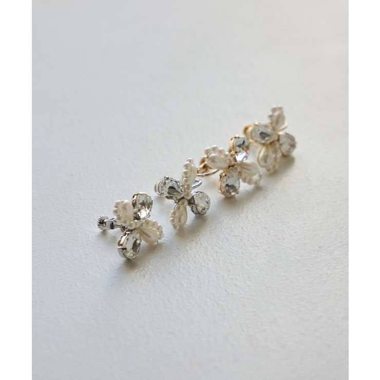 niana ニアナ ビジューフラワーパールイヤリング | Fashion Letter | 詳細画像7 