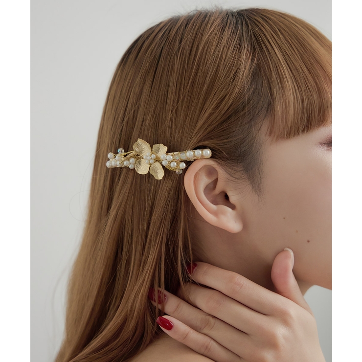 niana ニアナ パールメタルフラワーバレッタ | Fashion Letter | 詳細画像4 