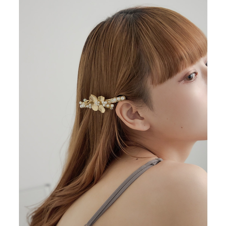 niana ニアナ パールメタルフラワーバレッタ | Fashion Letter | 詳細画像6 