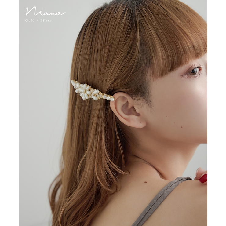 niana ニアナ パールフラワーバレッタ | Fashion Letter | 詳細画像1 