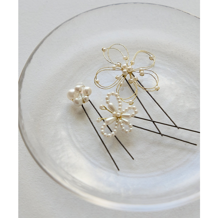 niana ニアナ フラワー&バタフライモチーフヘアピン3本セット | Fashion Letter | 詳細画像2 