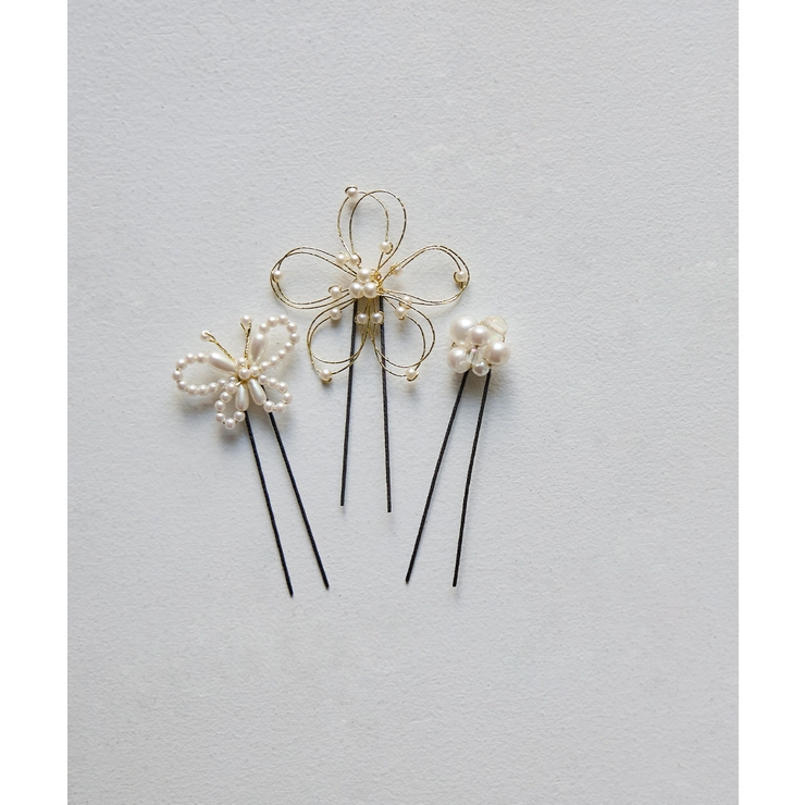 niana ニアナ フラワー&バタフライモチーフヘアピン3本セット | Fashion Letter | 詳細画像9 