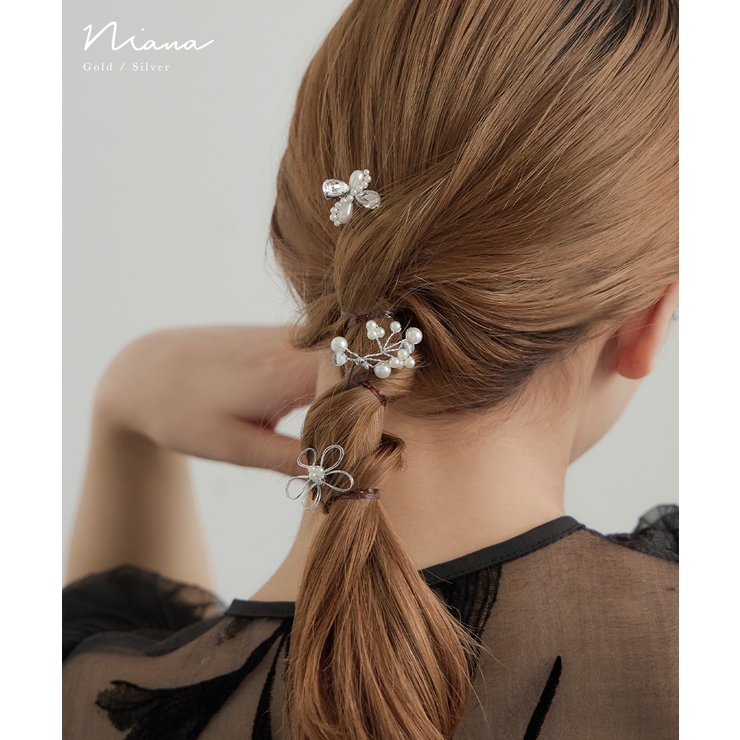 niana ニアナ フラワーモチーフヘアピン3本セット | Fashion Letter | 詳細画像1 