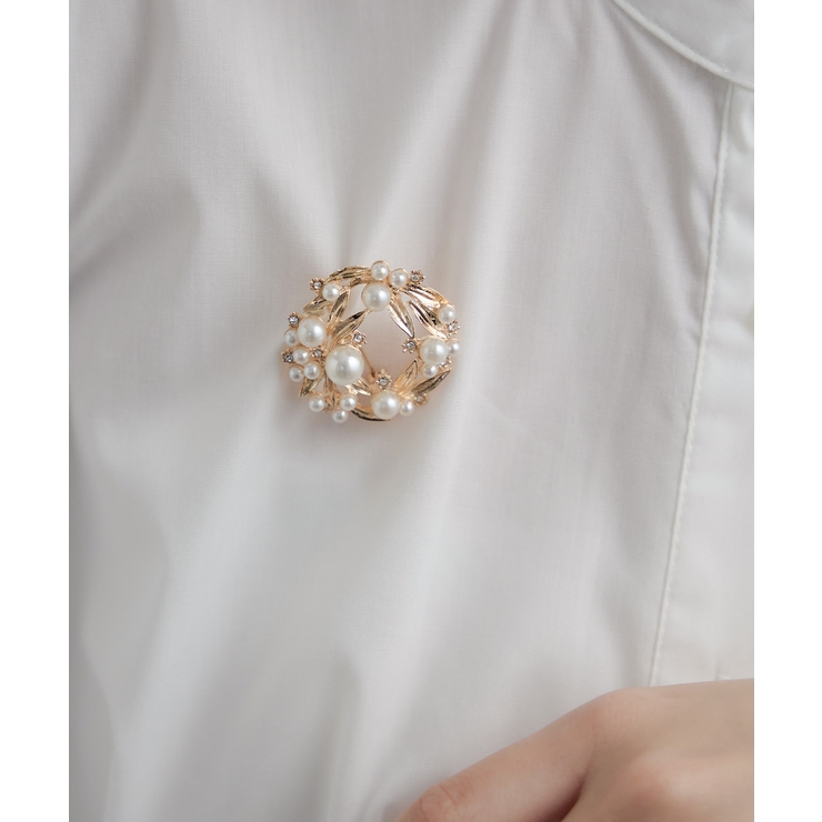 niana ニアナ パールサークルリーフブローチ | Fashion Letter | 詳細画像6 