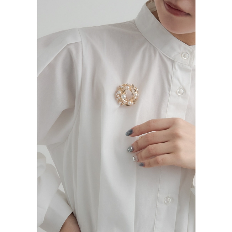 niana ニアナ パールサークルリーフブローチ | Fashion Letter | 詳細画像7 