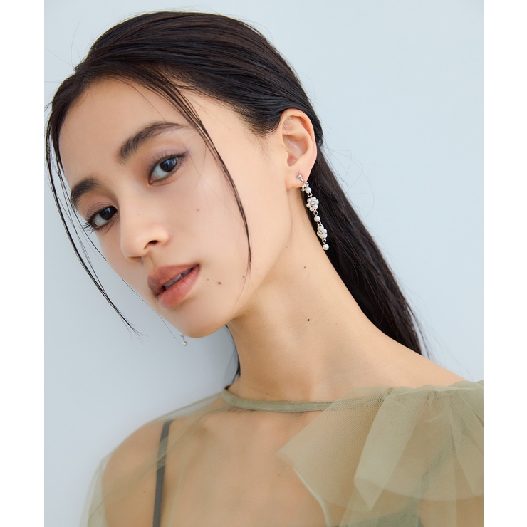 niana ニアナ パールフラワーロングイヤリング | Fashion Letter | 詳細画像8 