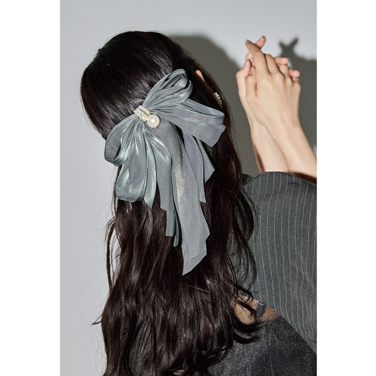 niana ニアナ パールサテンビッグリボンバレッタ | Fashion Letter | 詳細画像3 