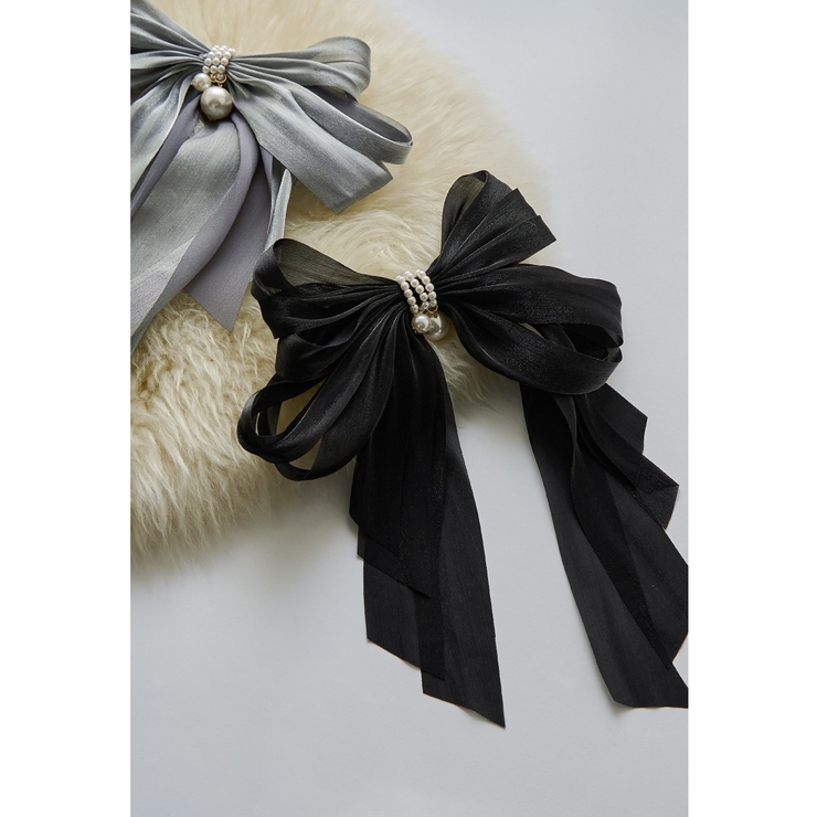 niana ニアナ パールサテンビッグリボンバレッタ | Fashion Letter | 詳細画像8 