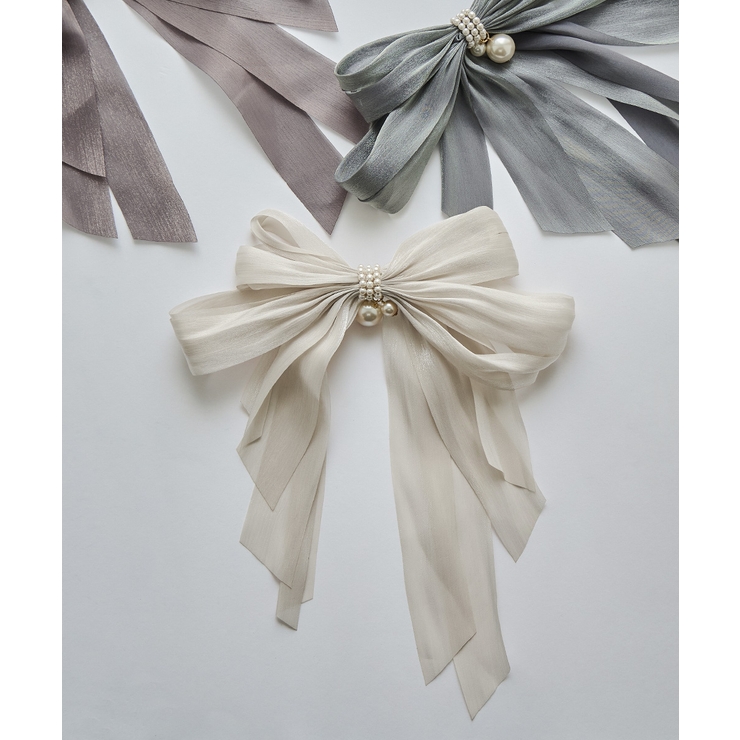 niana ニアナ パールサテンビッグリボンバレッタ | Fashion Letter | 詳細画像14 